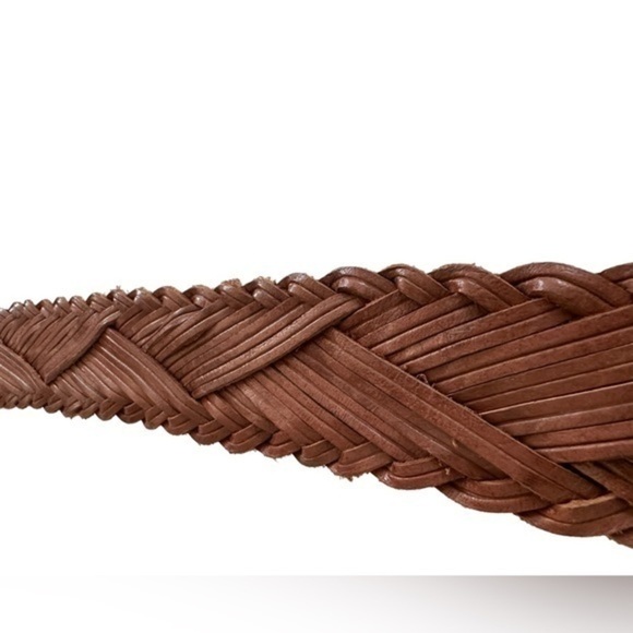 ONYX BROWN LEATHER BRAIDED WEAVED BELT 38” LARGE - Picture 6 of 9